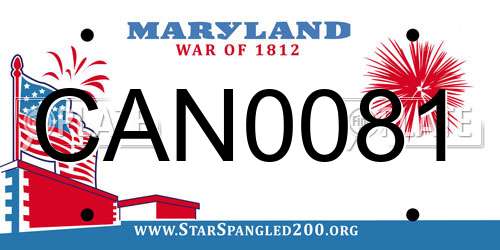 CAN0081 Maryland License Plate
