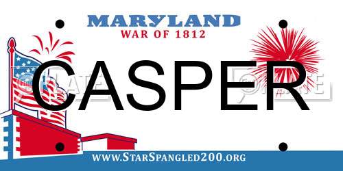 CASPER Maryland License Plate