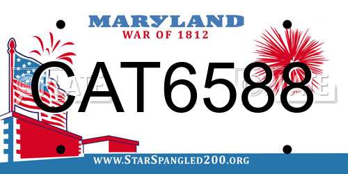 CAT6588 Maryland License Plate