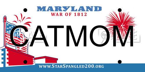 CATMOM Maryland License Plate