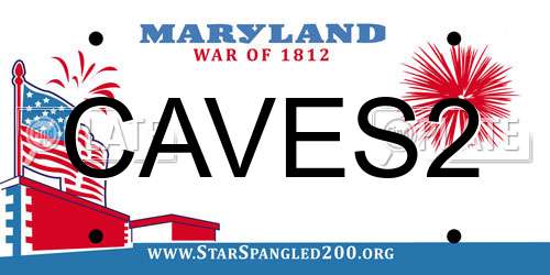CAVES2 Maryland License Plate
