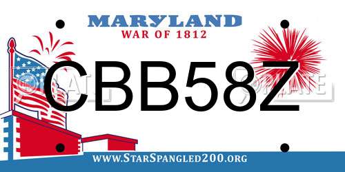CBB58Z Maryland License Plate