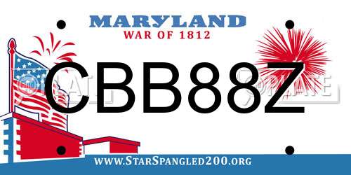 CBB88Z Maryland License Plate