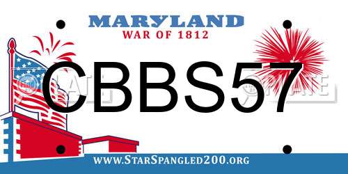 CBBS57 Maryland License Plate