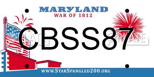 CBSS87 Maryland License Plate