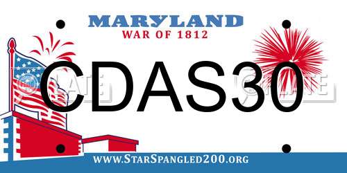 CDAS30 Maryland License Plate
