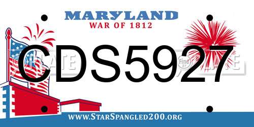 CDS5927 Maryland License Plate