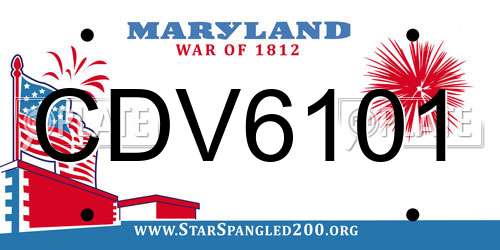 CDV6101 Maryland License Plate