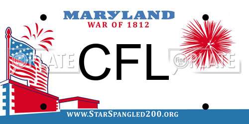 CFL Maryland License Plate
