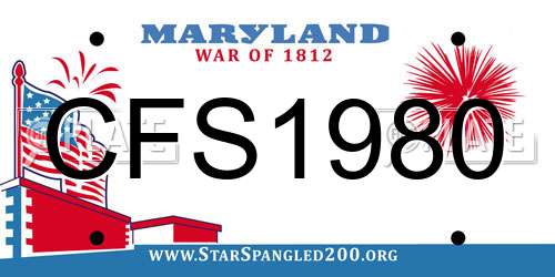 CFS1980 Maryland License Plate