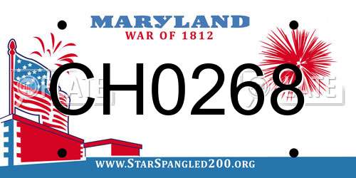 CH0268 Maryland License Plate