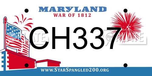CH337 Maryland License Plate