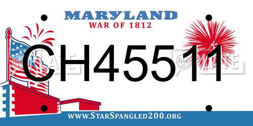 CH45511 Maryland License Plate