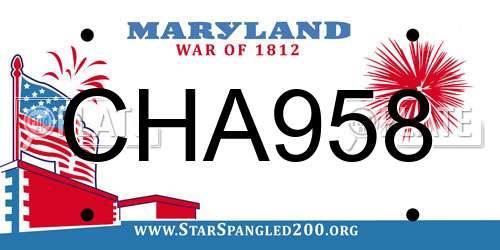 CHA958 Maryland License Plate
