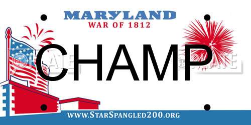 CHAMP Maryland License Plate