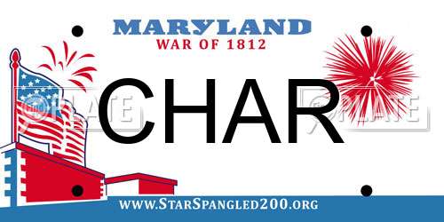 CHAR Maryland License Plate