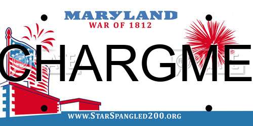 CHARGME Maryland License Plate