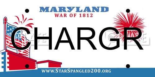 CHARGR Maryland License Plate