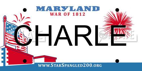 CHARLE Maryland License Plate