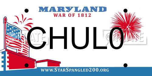 CHUL0 Maryland License Plate