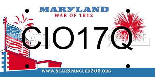 CIO17Q Maryland License Plate