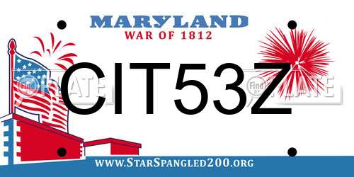 CIT53Z Maryland License Plate