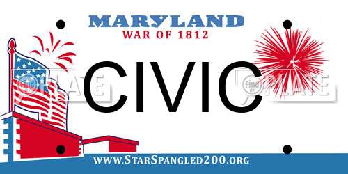 CIVIC Maryland License Plate