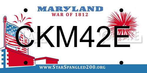 CKM42E Maryland License Plate