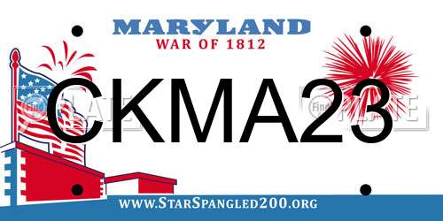 CKMA23 Maryland License Plate