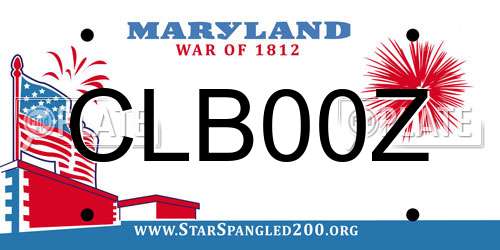 CLB00Z Maryland License Plate