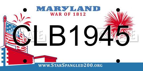 CLB1945 Maryland License Plate