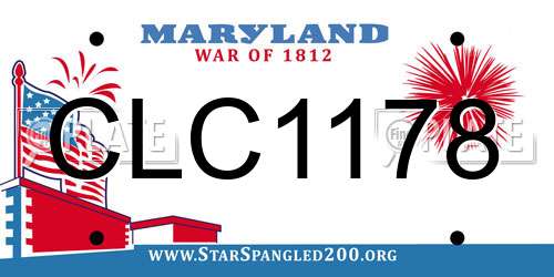 CLC1178 Maryland License Plate