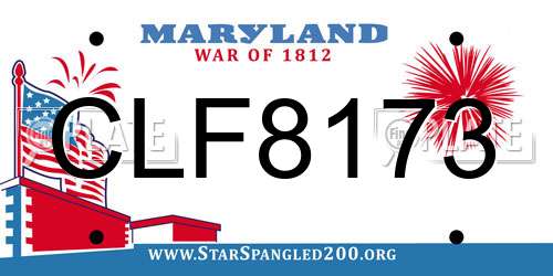CLF8173 Maryland License Plate