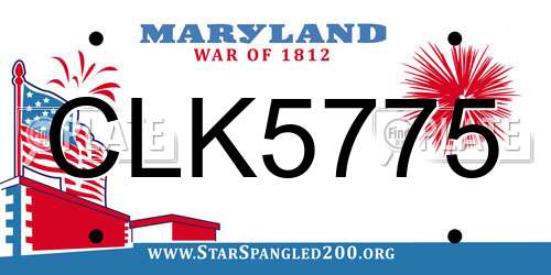 CLK5775 Maryland License Plate