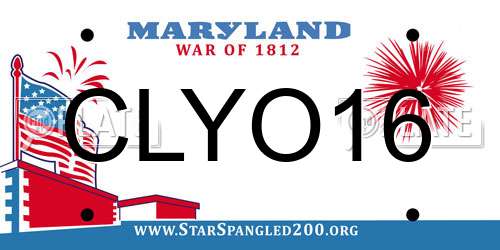 CLYO16 Maryland License Plate