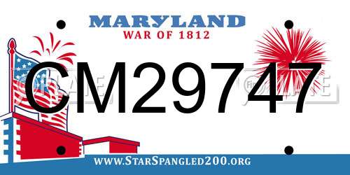 CM29747 Maryland License Plate