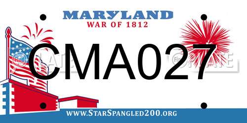 CMA027 Maryland License Plate