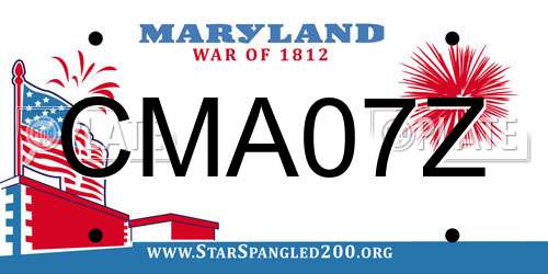 CMA07Z Maryland License Plate