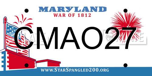 CMAO27 Maryland License Plate