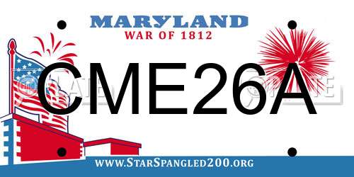 CME26A Maryland License Plate