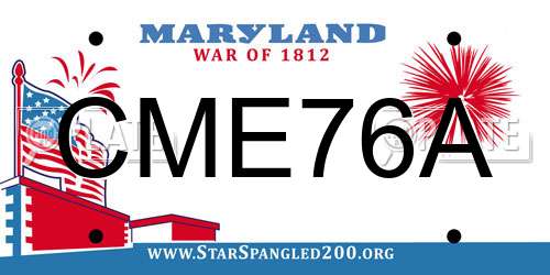 CME76A Maryland License Plate
