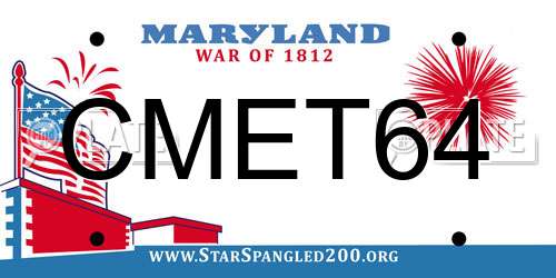 CMET64 Maryland License Plate