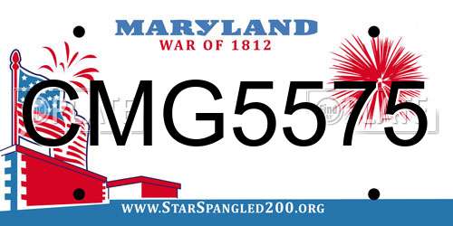 CMG5575 Maryland License Plate