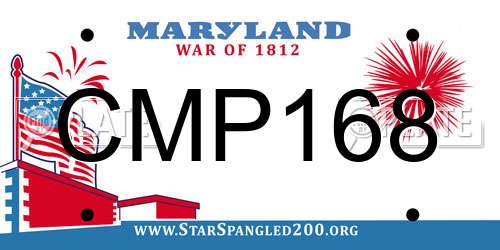 CMP168 Maryland License Plate
