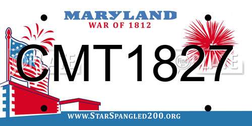 CMT1827 Maryland License Plate