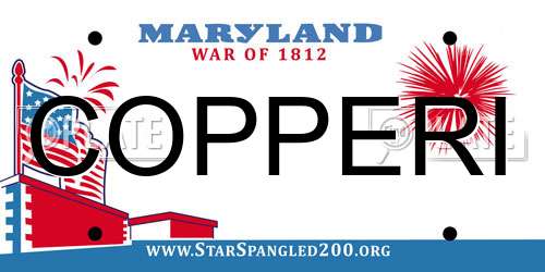 COPPERI Maryland License Plate
