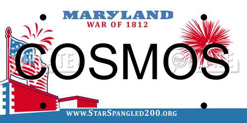 COSMOS Maryland License Plate
