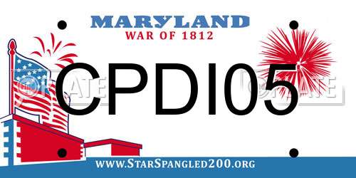 CPDI05 Maryland License Plate