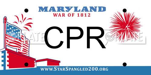 CPR Maryland License Plate