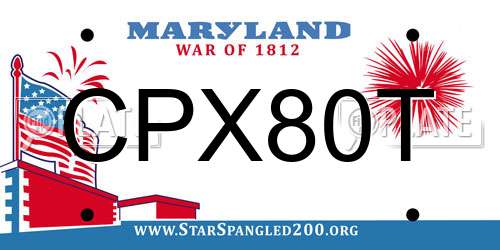 CPX80T Maryland License Plate